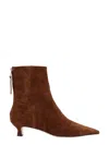 Aeyde Zoe Kitten Heel Bootie In Brown