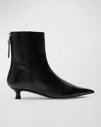 Aeyde 50mm Pointed-toe Ankle Boots In Black