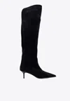 Aeyde Zsazsa 55 Over-the-knee Suede Boots In Black