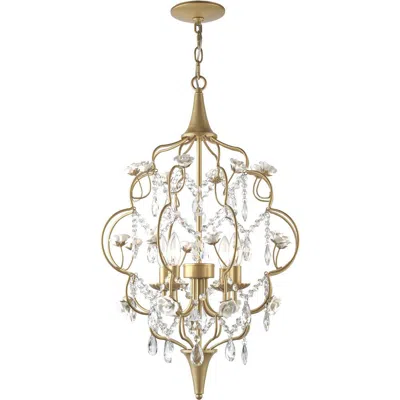 Af Lighting 19"dx27"h Floral Chandelier