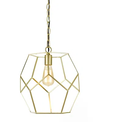 Af Lighting Bellini Polygons Pendant, 1-60w Bulb, 13"wx12.25"h, Hardwire Or Plug