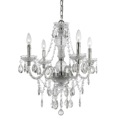 Af Lighting Naples Mini Chandelier, 4-60w Candle Bulbs, 23"hx21"d, Hardwire Option