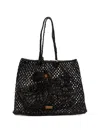 Afar Birgit Raffia Tote Bag In Pink