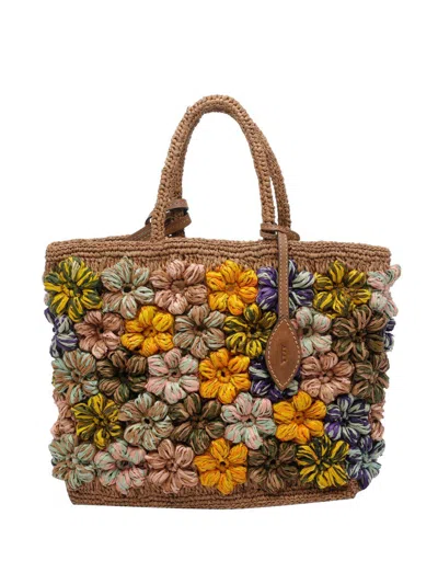 Afar Borsa Tote Flower In Rafia