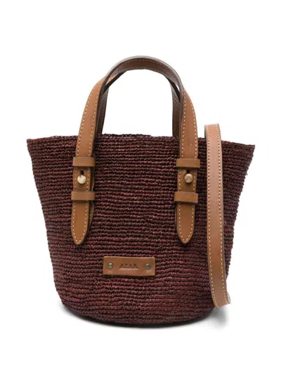 Afar Small 'kaluwa' Brown Raffia Tote Bag