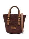 Afar Small 'kaluwa' Brown Raffia Tote Bag
