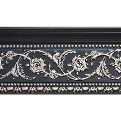 Afd Silver Floral And Black Crown Molding 92 Inch In Blue