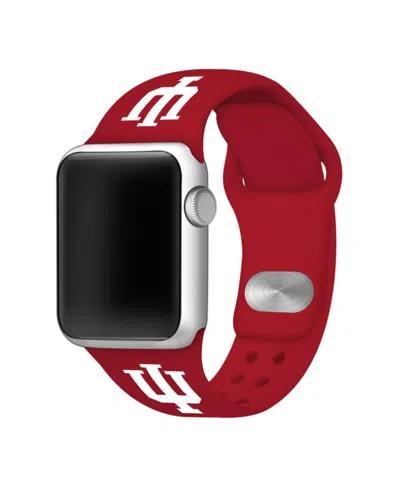 Affinity Bands Indiana Hoosiers 38/40/41mm Apple Watch Team Color Silicone Sport Band In Transparent