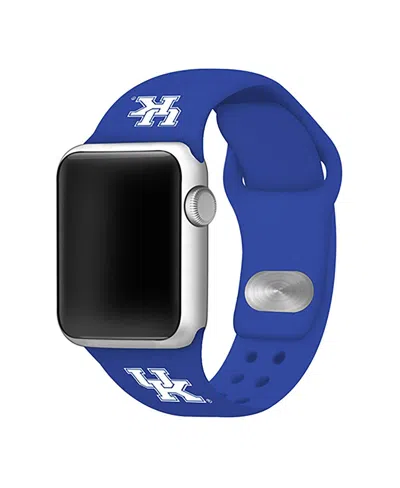 Affinity Bands Kentucky Wildcats 42/44/45mm Apple Watch Team Color Silicone Sport Band In Transparent