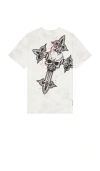 Affliction Cross Tee In White