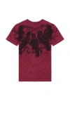 Affliction Crows Tee In Red