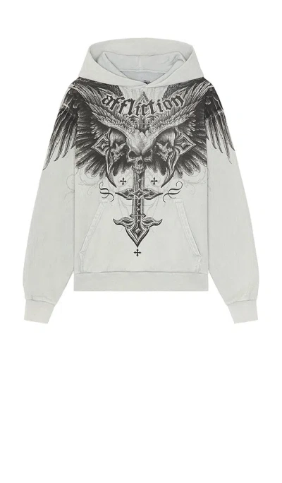 Affliction Death Eyes Hoodie In White