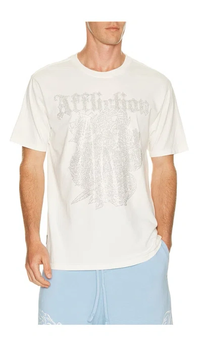 Affliction Grease Mob Short Sleeve Tee In White