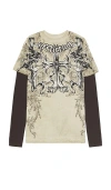 Affliction Jump Tee In Brown