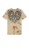 Affliction Shredded Tee In Neutral