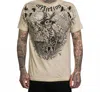 Affliction Silent Curse Tee In Snos-sand Oil Stain In Gray