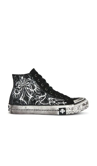 Affliction Skeleton Shoe In Black