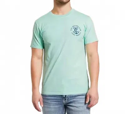 Affliction Tail Chaser Shirt In Island Reef Pigment Dye In Green