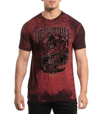 Affliction Treacherous Tee In Red Ochre In Multi