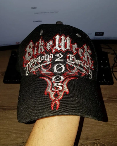 Pre-owned Affliction X Ed Hardy Bikeweek Daytona Beach 2005 Adjustable Hat In Red
