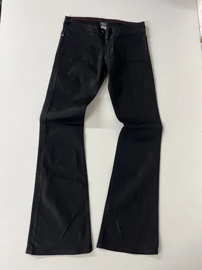 Pre-owned Affliction X Ed Hardy Von Dutch Pants Bootcut Gloss Low Rise Von Dutch Skinny Jeans Size 30 X 33.5 In Black