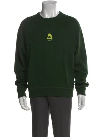 Pre-owned Affxwrks Graphic Print Crew Neck Pullover In Green