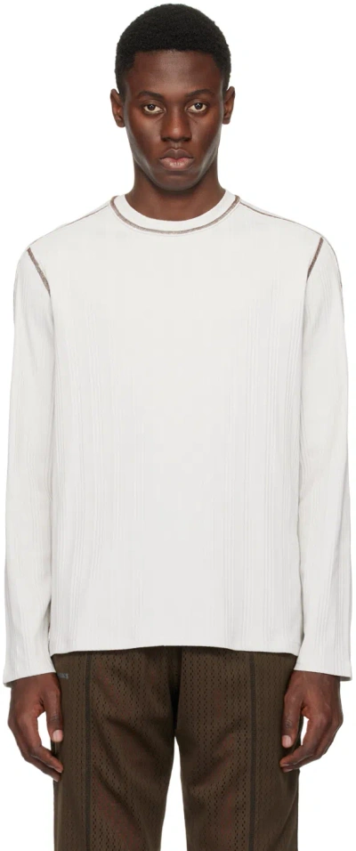 Affxwrks Grey Boxed Long Sleeve T-shirt In Powder Grey