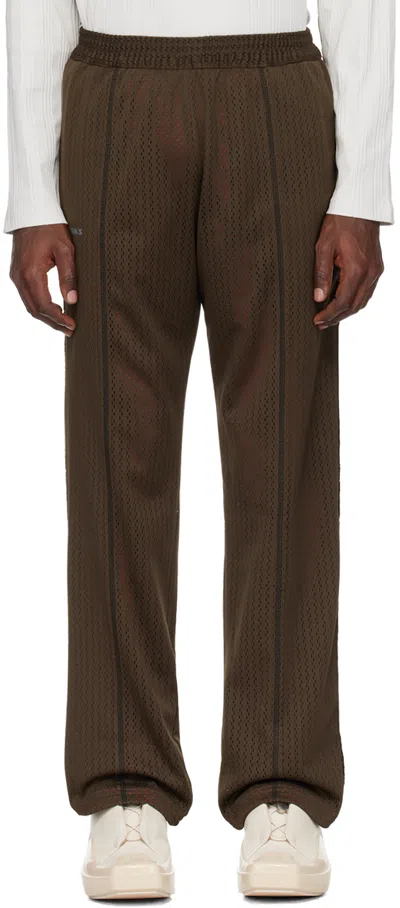 Affxwrks Khaki & Red Wrks Sweatpants In Olive Drab