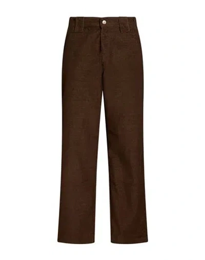 Affxwrks Man Pants Brown Size Xl Polyester, Cotton