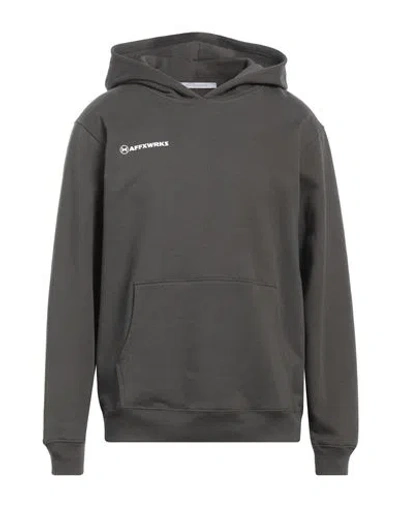 Affxwrks Man Sweatshirt Charcoal Size S Cotton In Gray