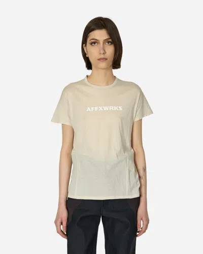Affxwrks Shoulderless T-shirt Dust In White