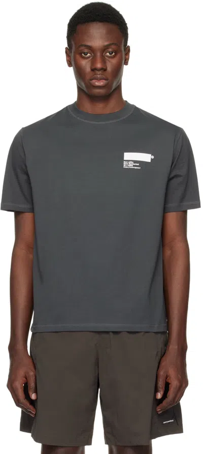 Affxwrks Ssense Exclusive Grey Standardised T-shirt In Washed Black