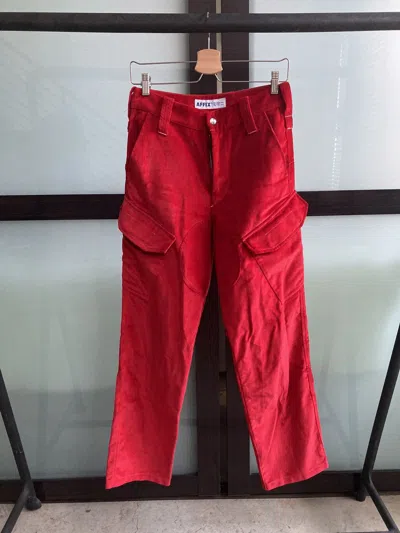 Pre-owned Affxwrks Velvet Cargos In Red