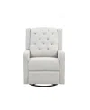Afg Baby Furniture 40" Polyester Ava Swivel Glider Recliner In Gray