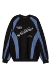 Afield Out Alpine Colorblock Crewneck Sweatshirt In Black