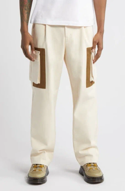 Afield Out Daybreak Cotton Cargo Pants In Bone