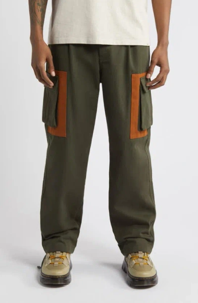 Afield Out Daybreak Cotton Cargo Pants In Teal