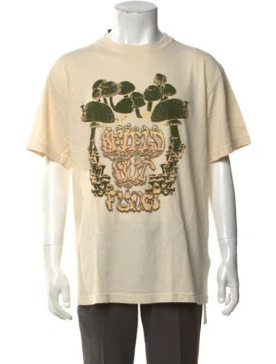 Pre-owned Afield Out Graphic Print Crew Neck T-shirt In Neutrals