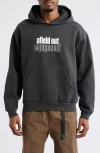 Afield Out Hardware Cotton Graphic Hoodie In Black