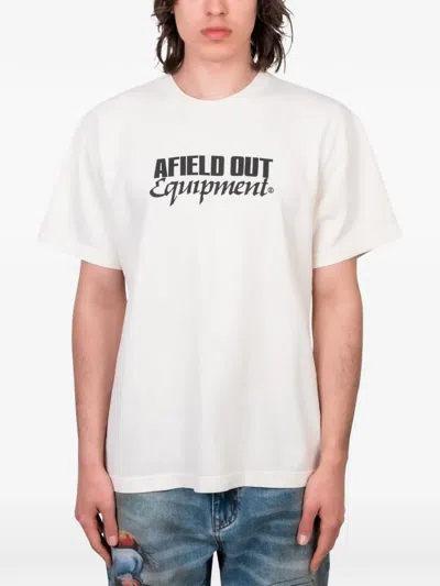 Afield Out Logo-print T-shirt In Neutral