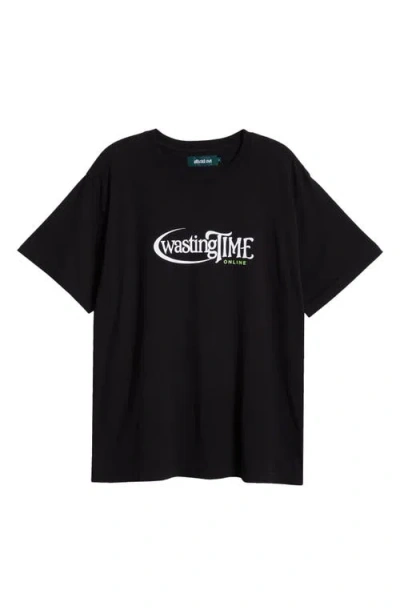 Afield Out Online Cotton Graphic T-shirt In Black