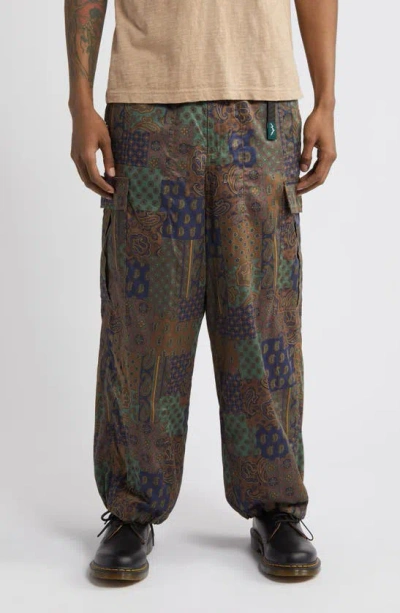 Afield Out Paisley Utility Trousers In Green