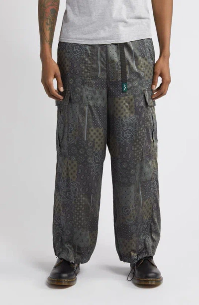 Afield Out Paisley Utility Trousers In Grey