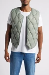 Afield Out Stone Puffer Vest In Sea Foam