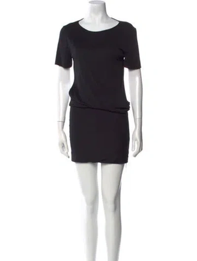 Pre-owned Aflalo Bateau Neckline Mini Dress W/ Tags In Black
