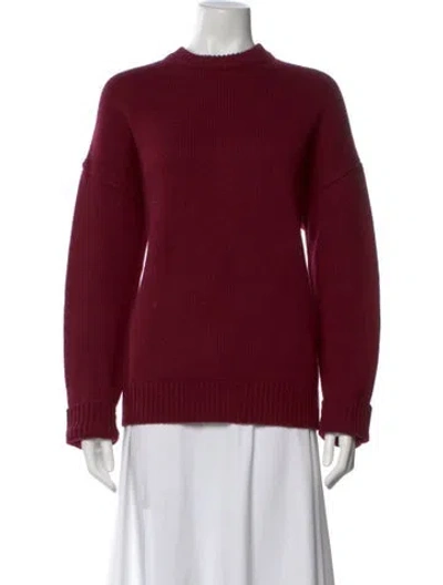 Pre-owned Aflalo Cashmere Mock Neck Sweater In Burgundy