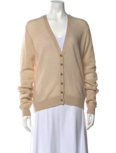 Pre-owned Aflalo Cashmere V-neck Sweater In Neutrals