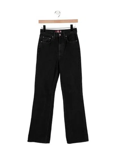 Pre-owned Aflalo High-rise Straight Leg Jeans In Black