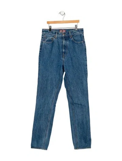Pre-owned Aflalo High-rise Straight Leg Jeans In Blue