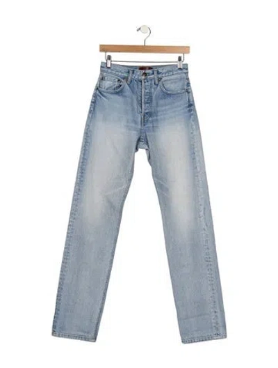 Pre-owned Aflalo High-rise Straight Leg Jeans In Blue